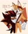 Size: 1668x2047 | Tagged: safe, artist:saturnlevite, miles "tails" prower, shadow the hedgehog, 2023, blushing, dialogue, duo, gay, heart, holding them, implied sonic, looking offscreen, meme, older, real man, shadow x tails, shipping, shipping denied, simple background, sonic boom (tv), speech bubble, standing, yellow background