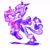 Size: 1280x1280 | Tagged: safe, artist:pumpkizoid, amy rose, blaze the cat, cat, hedgehog, 2019, amy x blaze, amy's halterneck dress, blaze's tailcoat, blushing, carrying them, clothes, cute, dress, female, females only, hearts, lesbian, looking at each other, shipping