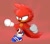 Size: 385x338 | Tagged: safe, artist:zebuecool, ray the flying squirrel, flying squirrel, squirrel, 2020, alternate super form, classic ray, looking offscreen, male, red fur, smile, solo, sparkles, standing, super form, super ray