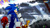 Size: 3840x2160 | Tagged: safe, artist:frankwolf14, jet the hawk, knuckles the echidna, miles "tails" prower, sonic the hedgehog, storm the albatross, wave the swallow, 2023, abstract background, babylon rogues, clouds, crepuscular rays, female, goggles, group, looking at viewer, looking back, looking back at viewer, male, riders style, smile, smiling at viewer, sonic riders, standing, sunglasses, trio focus, water, waves