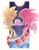 Size: 1005x1276 | Tagged: safe, artist:sk_rokuro, knuckles the echidna, sonic the hedgehog, super knuckles, super sonic, 2023, abstract background, blushing, duo, eyes closed, flying, gay, holding hands, knucklebetes, knuxonic, moon, nighttime, outdoors, shipping, smile, sonabetes, sparkles, star (sky), super form, treads