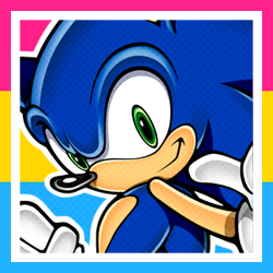 Size: 300x300 | Tagged: dead source, safe, artist:dogboy-pride-time, sonic the hedgehog, icon, pansexual, pansexual pride, solo