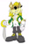 Size: 600x912 | Tagged: safe, artist:tracy yardley, coyote, flat colors, patch d'coolette, simple background, sword, weapon, white background