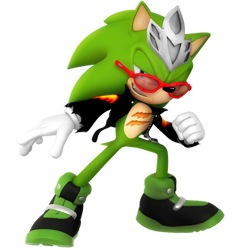 Size: 1024x1024 | Tagged: safe, artist:nibroc-rock, scourge the hedgehog, hedgehog, 3d, alternate version, crown