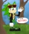 Size: 1280x1527 | Tagged: safe, artist:jollyelves, scourge the hedgehog, hedgehog, blue eyes, fingerless gloves, glasses, glasses on head, gloves, green fur, grin, jacket, lidded eyes, male, outdoors, scars, sharp teeth, shoes, solo, sunglasses, tree, waving, waving at viewer