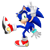 Size: 2500x2500 | Tagged: safe, artist:nibroc-rock, sonic the hedgehog, hedgehog, sonic adventure, 2019, 3d, crystal ring, light shoes, looking at viewer, male, mid-air, simple background, smile, solo, sunglasses, transparent background, treads, v sign