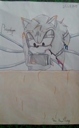 Size: 1008x1635 | Tagged: safe, artist:noooonswing, artist:scourgethegamerhog, oc, oc:brushogun, hedgehog, male