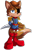 Size: 194x300 | Tagged: safe, artist:drawloverlala, amadeus prower, fox, archie sonic online, belt, blue eyes, boots, brown fur, eyepatch, jacket, male, sword