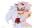 Size: 1166x949 | Tagged: dead source, safe, artist:mingkeuuyu, silver the hedgehog, hedgehog, blue eyes, blushing, blushing ears, brown tipped ears, colored ears, duo, duo male, gay, grey fur, hugging, lidded eyes, looking at viewer, male, males only, neck fluff, shipping, simple background, standing, venice the hedgehog, venilver, white background, yellow sclera