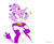 Size: 1166x949 | Tagged: dead source, safe, artist:mingkeuuyu, blaze the cat, cat, arms folded, clenched teeth, female, looking offscreen, simple background, solo, standing, surprised, sweatdrop, white background