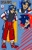 Size: 638x1000 | Tagged: safe, artist:akaamerose, sonic the hedgehog, hedgehog, human, 2023, abstract background, american flag, aro ace pride, aromantic, asexual, character name, clothes, country flag, ear piercing, earring, frown, humanized, japanese flag, male, pride, pride flag, question mark, smile, solo, sparkles, standing, sunglasses