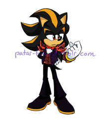 Size: 500x594 | Tagged: safe, artist:sukajisplats, oc, oc:sanctum the hedgehog, hedgehog, male, obtrusive watermark, suit, watermark