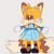 Size: 2048x2048 | Tagged: safe, artist:chibi-0004, miles "tails" prower, fox, blushing, clothes, crossdressing, cute, dress, femboy, grey background, male, simple background, sketch, smile, solo, standing, t-pose, tailabetes