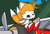 Size: 342x234 | Tagged: safe, miles "tails" prower, sonic mania adventures, chili dog, edit, faic, great moments in animation, meme, screencap, solo, tails choking on a chili dog, tornado i