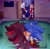 Size: 2048x1998 | Tagged: safe, artist:uki_wiis, amy rose, rouge the bat, shadow the hedgehog, sonic the hedgehog, bat, hedgehog, 2023, abstract background, barefoot, blushing, door, doorway, duo focus, eyes closed, female, gay, gloves off, group, heart, holding each other, holding hands, indoors, kiss, male, nighttime, shadow x sonic, shipping, sitting, standing, star (sky)