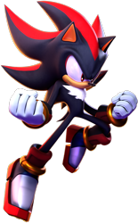 Size: 1341x2159 | Tagged: safe, artist:usagidood, shadow the hedgehog, hedgehog, 3d, clenched fists, looking down, male, mid-air, simple background, solo, transparent background