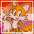 Size: 2048x2048 | Tagged: safe, miles "tails" prower, anonymous artist, edit, heart, icon, lesbian, lesbian pride, lesbian tails, outline, pride, pride flag, pride flag background, solo, trans female, transbian, transgender