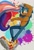 Size: 1403x2048 | Tagged: safe, artist:stressedfanzy, sonic the hedgehog, 2023, alternate shoes, bi sonic, bisexual, bisexual pride, chest fluff, face paint, featured image, headcanon, holding something, paint, pride, pride flag, smile, solo, top surgery scars, trans boy sonic, trans male, trans pride, transgender, treads