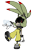 Size: 735x1087 | Tagged: safe, surge the tenrec, oc, oc:surge.exe, tenrec, black sclera, blood, electricity, fangs, flat colors, smile