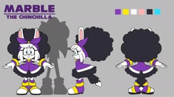 Size: 2000x1116 | Tagged: safe, artist:zarashii, oc, oc:marble the chinchilla, character sheet