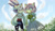 Size: 1280x747 | Tagged: safe, artist:knucklesenjoyer, artist:tillytilli, amy rose, blaze the cat, cat, hedgehog, 2022, amy x blaze, cute, dress, female, females only, flower crown, holding hands, lesbian, shipping, summer, sunflower