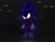 Size: 1920x1440 | Tagged: dead source, safe, artist:ladylunanova, sonic the hedgehog, 3d, abstract background, dark form, dark sonic, female, glowing eyes, looking at viewer, missing pupils, solo, standing, trans female, transgender