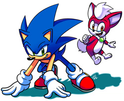 Size: 1024x832 | Tagged: safe, artist:waniramirez, chip, sonic the hedgehog, sonic unleashed