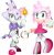 Size: 929x943 | Tagged: safe, artist:the-brunette-amitie, amy rose, blaze the cat, cat, hedgehog, 2017, amy x blaze, amy's halterneck dress, blaze's tailcoat, cute, female, females only, flame, lesbian, looking at viewer, ring, shipping, simple background, smiling at viewer