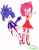 Size: 400x509 | Tagged: safe, artist:evil-sadness, amy rose, blaze the cat, cat, hedgehog, 2010, amy x blaze, amy's halterneck dress, blaze's tailcoat, clothes, cute, dress, female, females only, lesbian, shipping, star (symbol), traditional media