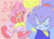 Size: 540x392 | Tagged: safe, artist:loveseiusa, amy rose, blaze the cat, cat, hedgehog, 2019, amy x blaze, amy's halterneck dress, blaze's tailcoat, blushing, clothes, cute, dress, english text, eyes closed, female, females only, hearts, lesbian, looking at them, mouth open, musical note, shipping