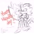 Size: 2048x2048 | Tagged: dead source, safe, artist:geinsfw1, miles "tails" prower, shadow the hedgehog, 2023, blushing, cute, duo, english text, eyes closed, gay, intentional typo, licking, line art, mouth open, sfx, shadow x tails, shadowbetes, shipping, signature, sketch, smile, standing, tailabetes, tongue out, typo, valentine's day