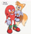 Size: 1700x1900 | Tagged: safe, artist:mintokitsune_, artist:pepamintopatty, knuckles the echidna, miles "tails" prower, sonic the hedgehog 2 (2022), carrying them, dialogue, duo, duo male, english text, eyelashes, grey background, looking at each other, male, males only, redraw, riding on shoulder, simple background, smile, speech bubble, standing