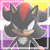 Size: 590x590 | Tagged: safe, artist:homophobic-sonic, shadow the hedgehog, 2023, edit, hyperfluxsexual, hyperfluxsexual pride, icon, nonbinary, nonbinary pride, outline, pride, pride flag background, solo