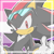Size: 590x590 | Tagged: safe, artist:homophobic-sonic, shadow the hedgehog, 2023, edit, hyperfluxsexual, hyperfluxsexual pride, icon, nonbinary, nonbinary pride, outline, pride, pride flag background, riders style, solo