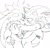 Size: 1024x980 | Tagged: safe, artist:sk_rokuro, shadow the hedgehog, silver the hedgehog, hedgehog, 2023, blushing, duo, eyes closed, gay, holding each other, kiss, line art, male, shadow x silver, shipping, simple background, sketch, sparkles, standing, white background