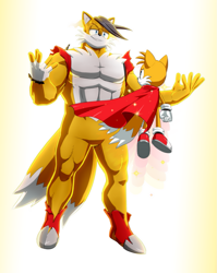 Size: 1027x1289 | Tagged: safe, artist:joeadok, miles "tails" prower, miles (anti-mobius), titan tails, turbo tails