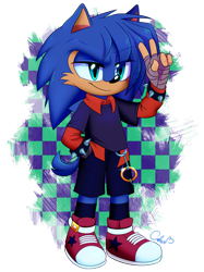 Size: 1024x1366 | Tagged: safe, artist:reinadecorazonez, manik acorn, manik the hedgehog