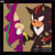 Size: 2048x2048 | Tagged: safe, artist:artisterki, espio the chameleon, shadow the hedgehog, 2021, beige background, blushing, claws, duo, english text, frown, gloves off, hanging, holding something, looking at each other, shadpio, simple background, standing, upside down, vine