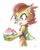 Size: 612x761 | Tagged: safe, artist:adam bryce thomas, sally acorn, chipmunk, alternate outfit, earring, female, solo, swimsuit, watermelon