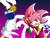 Size: 1024x768 | Tagged: safe, artist:thepandamis, amy rose, sonic the hedgehog, amy x sonic, drink, fleetway, fleetway amy, shipping, straight