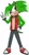 Size: 423x791 | Tagged: safe, artist:kyurem2424, hedgehog, au:sonic world travel, clone, green power pattern, manic the hedgehog, white background