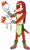 Size: 510x862 | Tagged: safe, artist:kyurem2424, knuckles the echidna, echidna, au:sonic world travel, clone, gender swap, headband, red power pattern, white background