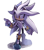 Size: 1766x2022 | Tagged: safe, artist:echaotix, silver the hedgehog, frown, looking down, looking offscreen, pointing, simple background, solo, standing, white background