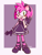 Size: 1536x2048 | Tagged: safe, artist:waifurrita, amy rose, abstract background, blushing, border, goth, goth amy, goth outfit, gothic lolita, lolita, looking at viewer, signature, smile, standing