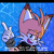 Size: 2048x2048 | Tagged: safe, artist:xxxxsrtaluna, miles "tails" prower, nine, fox, sonic prime, sonic prime s2, abstract background, dialogue, english text, lidded eyes, looking at viewer, male, mouth open, open smile, pointing, smile, smiling at viewer, solo, the grim (sonic prime)