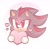 Size: 1976x1920 | Tagged: safe, artist:kazuna_endi, shadow the hedgehog, 2024, :<, abstract background, cute, frown, heart, holding something, shadowbetes, solo