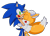 Size: 600x429 | Tagged: safe, artist:pedrocaserta, miles "tails" prower, sonic the hedgehog, 2020, duo, hugging, pixel art, redraw, simple background, smile, standing, transparent background