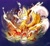 Size: 2048x1894 | Tagged: safe, artist:jjsucksalot, miles "tails" prower, super tails, sonic frontiers, 2023, arms folded, commission, from below, looking at viewer, looking back, looking back at viewer, looking down, looking down at viewer, outline, signature, solo, super form, treads
