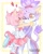 Size: 1440x1800 | Tagged: safe, artist:meowcoiris, amy rose, blaze the cat, cat, hedgehog, 2022, amy x blaze, amy's halterneck dress, blaze's tailcoat, clothes, cute, dress, eyes closed, female, females only, hearts, kiss on cheek, lesbian, one eye closed, shipping