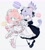Size: 1536x1705 | Tagged: safe, artist:choccy-milkshake, amy rose, blaze the cat, cat, hedgehog, 2022, amy x blaze, blushing, cute, female, females only, gothic lolita, holding hands, lesbian, lolita, maid outfit, one eye closed, shipping, sweet lolita